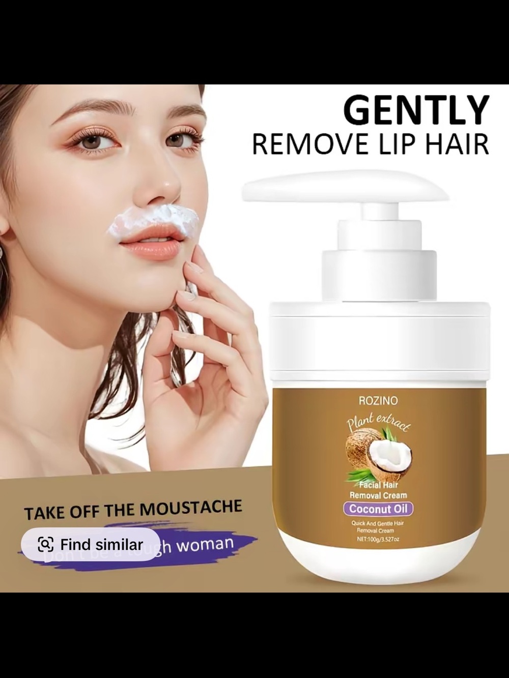 ROZINO Coconut Oil Hair Removal Cream - Gentle
